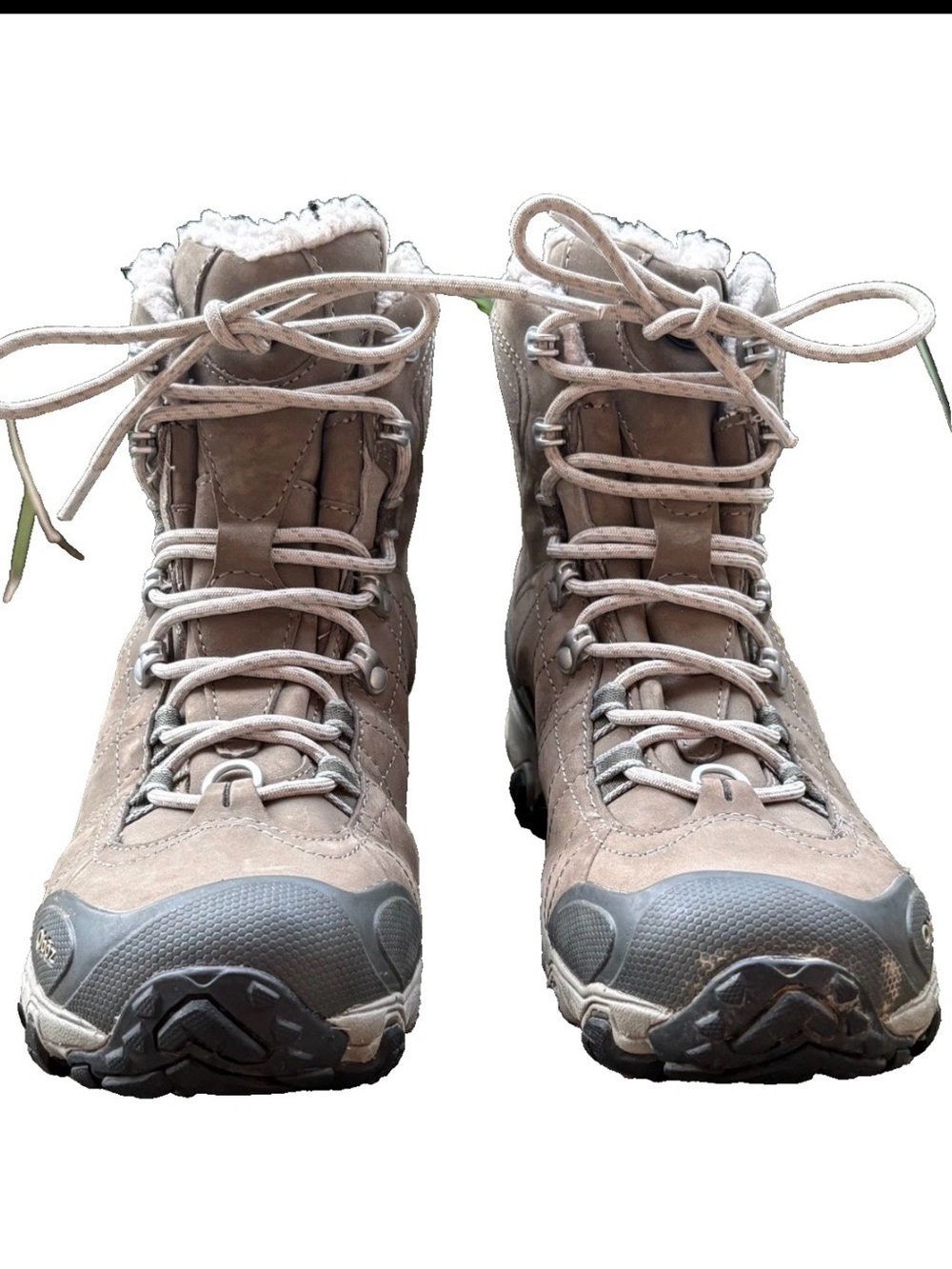 Women's Oboz Bridger 7" Insulated B-Dry Hiking Boot Brown Sz 9 Fleece Lined